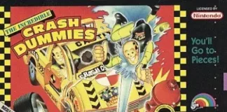 The Incredible Crash Dummies: o plataforma mediano do SNES Capa de The Incredible Crash Dummies para Super Nintendo