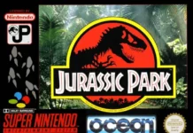 Jurassic Park: o jogo ambicioso de dinossauros do SNES Capa de Jurassic Park para Super Nintendo