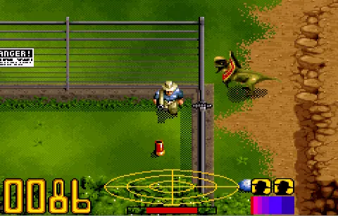 Gameplay de Jurassic Park no Super Nintendo