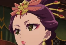 Os vilões de Diários de uma Apotecária: do mangá ao anime vilões de Diários de uma Apotecária: Lady Loulan, disfarçada como Shisui, em arte do anime