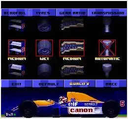 Corrida em Nigel Mansell World Championship Racing no Super Nintendo