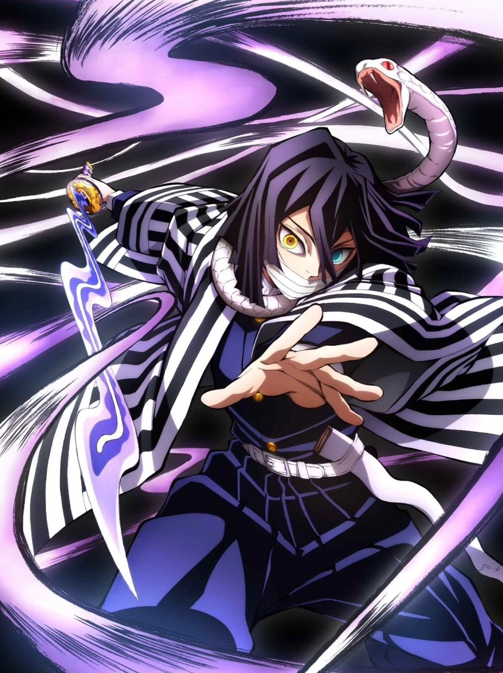 Respiração da Serpente de Demon Slayer, estilo de Obanai Iguro derivado da Água