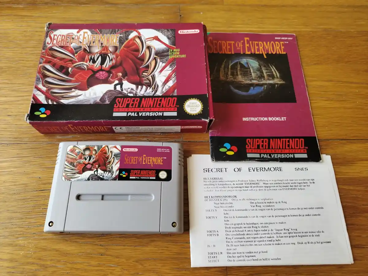 Gameplay de Secret of Evermore no Super Nintendo