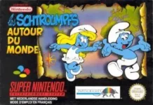 The Smurfs Travel the World: a turma azul viaja no Super Nintendo Capa de The Smurfs Travel the World para Super Nintendo