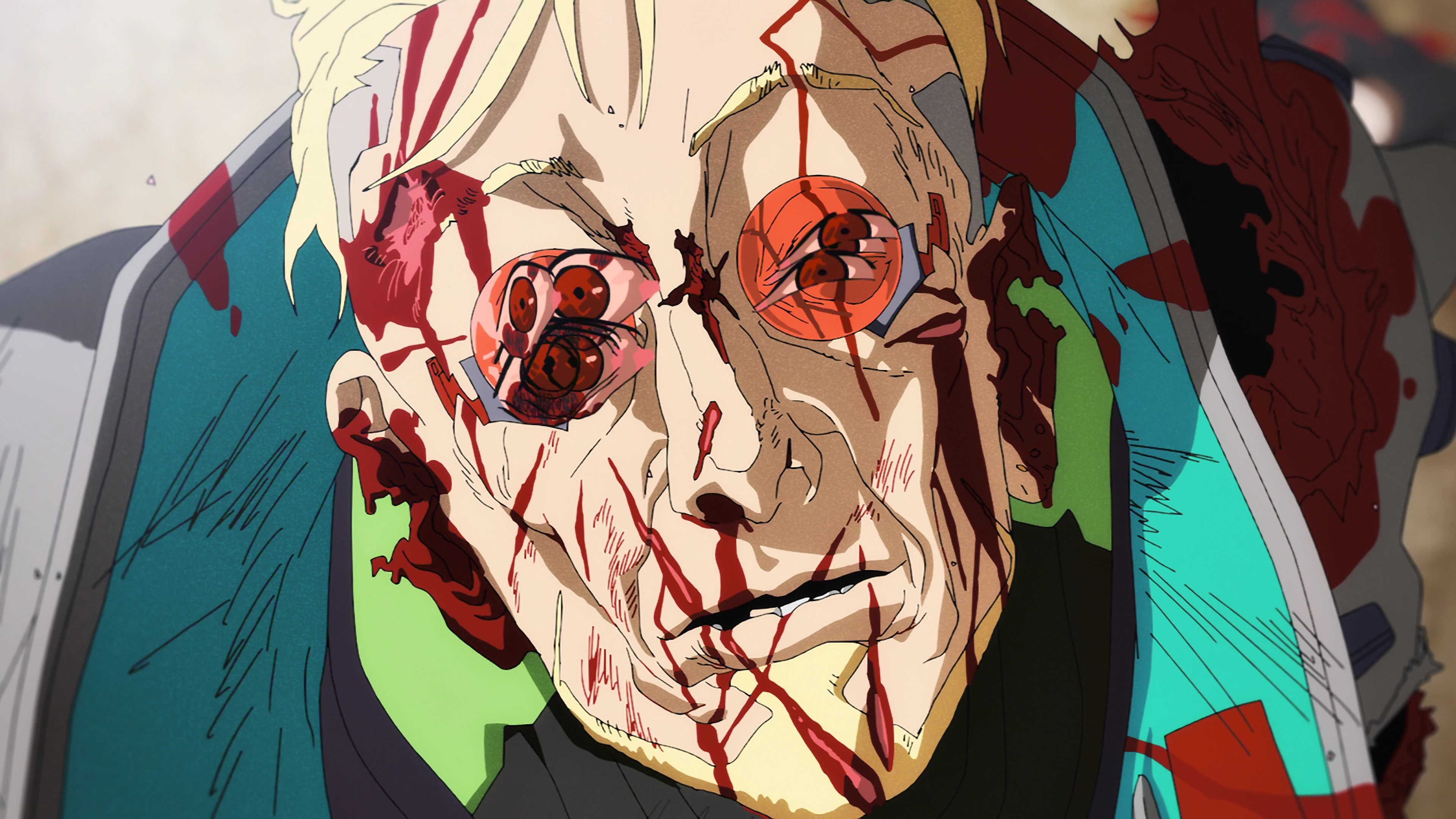 Weak Kingsley, ex-edgerunner sem implantes ciberneticos, em cena de Cyberpunk Edgerunners 2