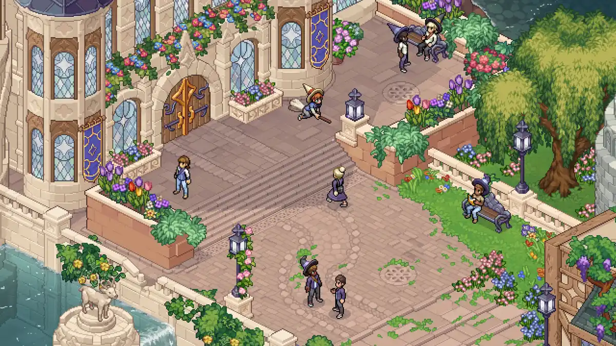 Cena de gameplay do jogo Witchbrook