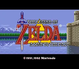 Tela-titulo de The Legend of Zelda A Link to the Past