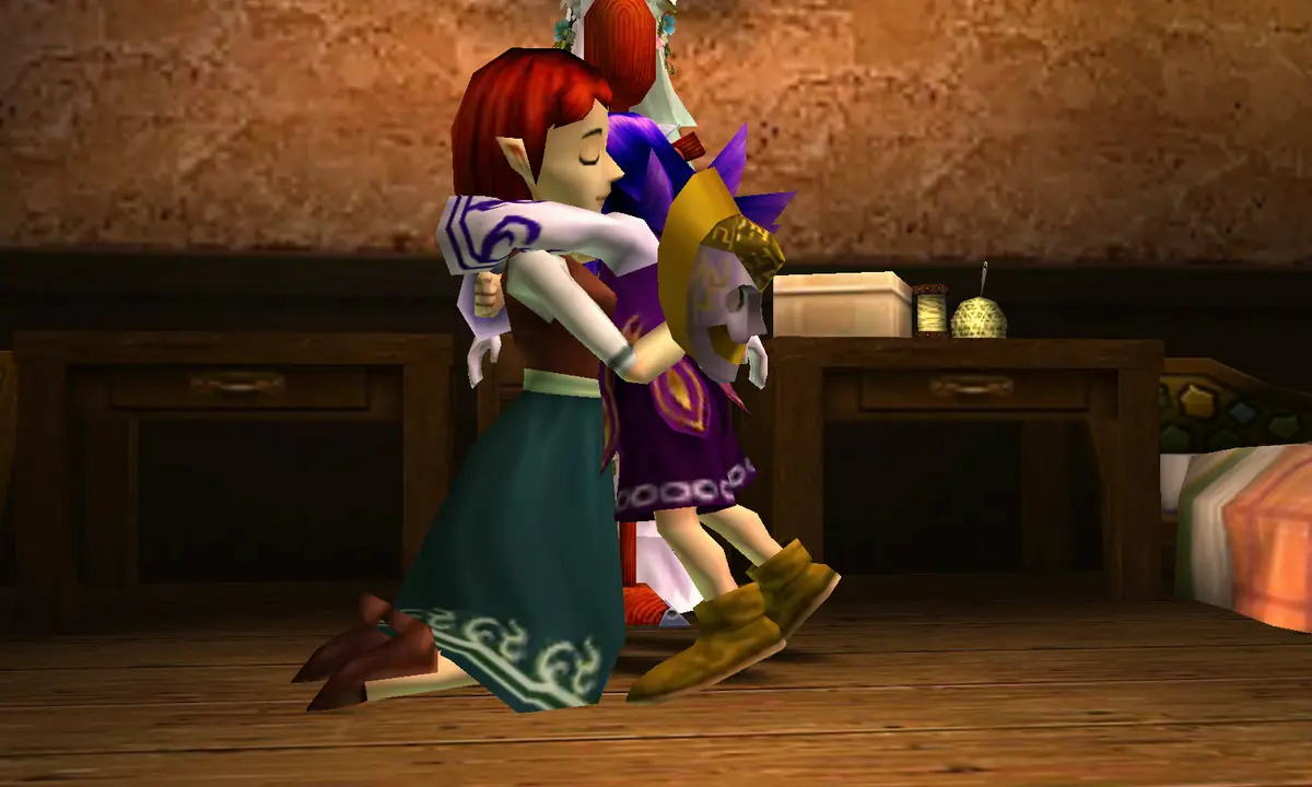 Anju e Kafei se reencontram em Majoras Mask 3D