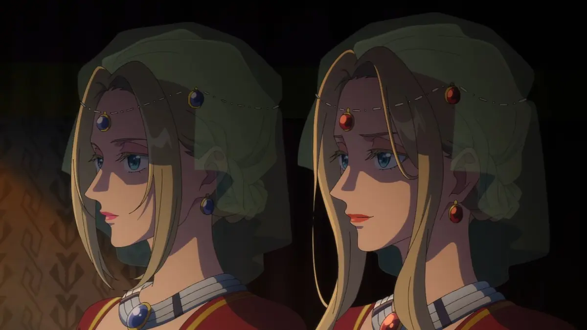 Aylin e a prima Ayla, enviadas de Shaoh, na 2a temporada do anime Diários de uma Apotecária
