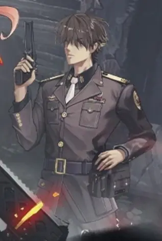 Comandante, personagem masculino de NIKKE, em arte oficial