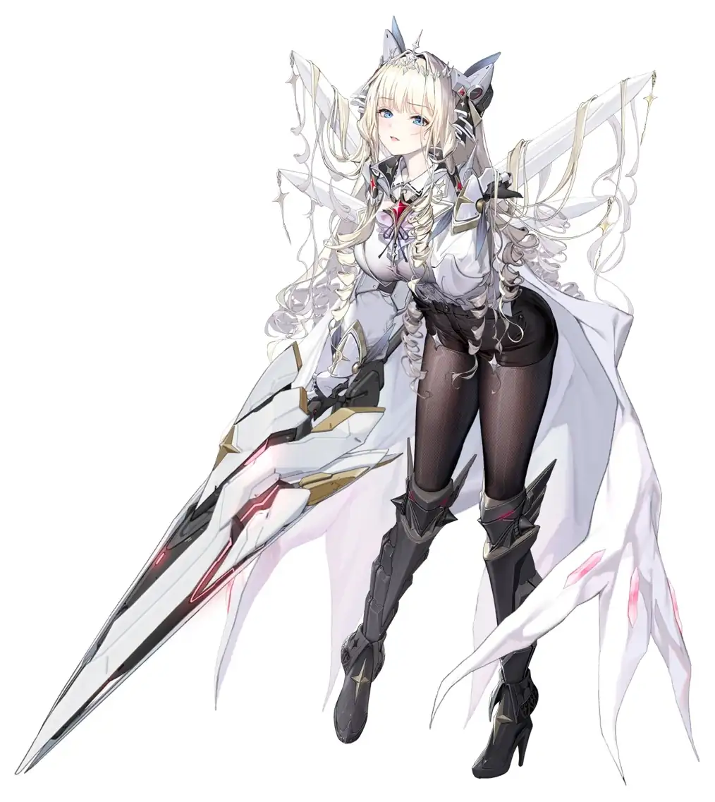Crown, personagem de NIKKE, em arte oficial do jogo