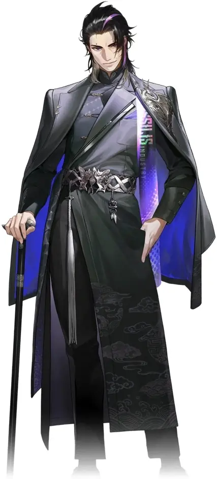 Enme, personagem masculino de NIKKE, em arte oficial