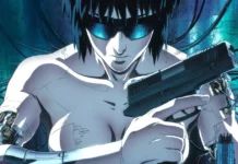 Ordem de Ghost in the Shell: todos os filmes, séries e OVAs por continuidade ordem de Ghost in the Shell: Motoko Kusanagi na arte do filme de 1995 de Mamoru Oshii