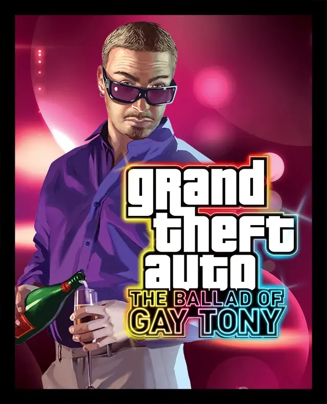 Capa de GTA IV The Ballad of Gay Tony, expansao de 2009 com Luis Lopez