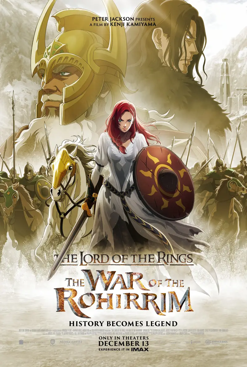 Pôster de O Senhor dos Anéis: A Guerra dos Rohirrim, animação de 2024 dirigida por Kenji Kamiyama