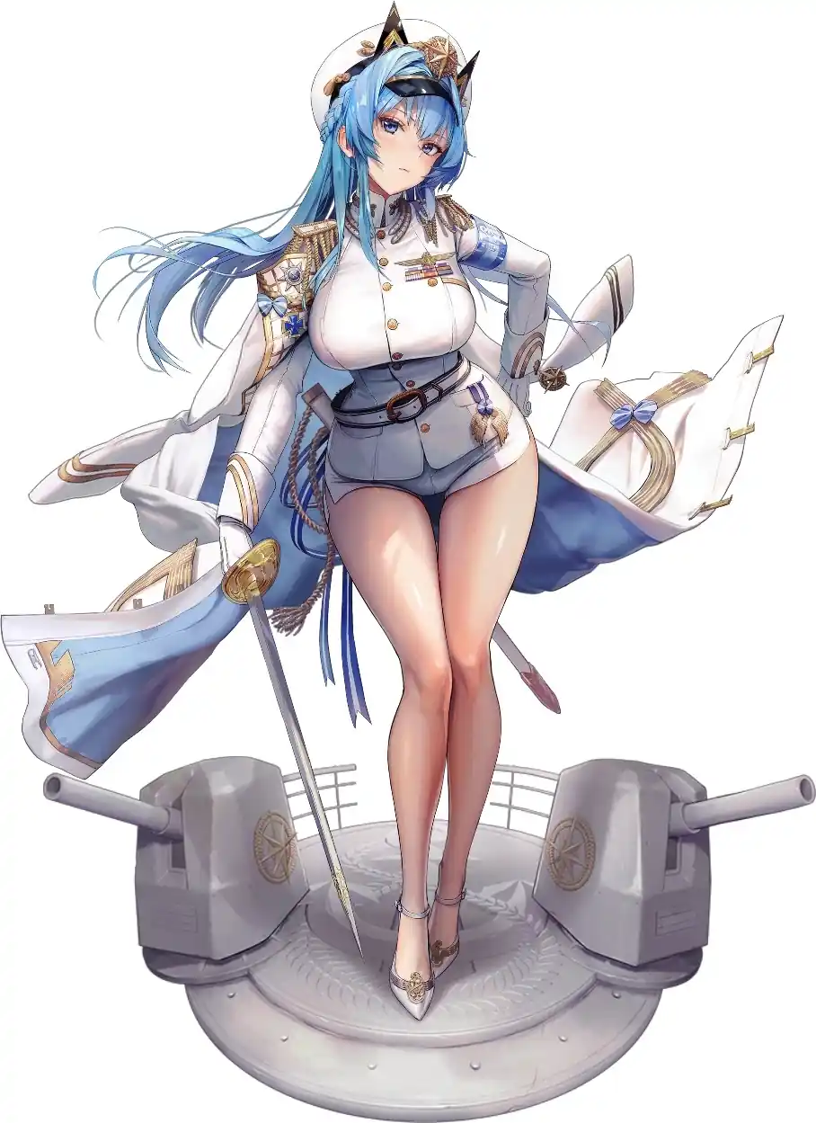 Helm, personagem de NIKKE, em arte oficial do jogo
