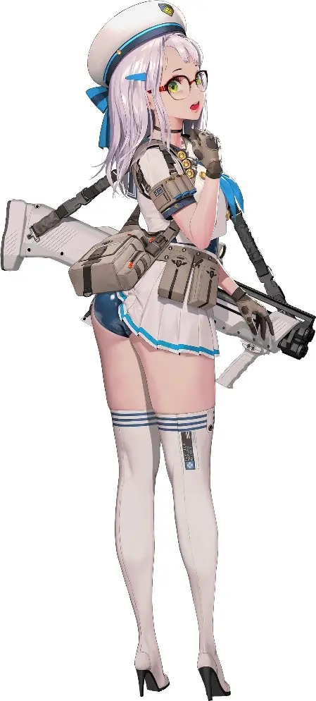 Neon, personagem de NIKKE, em arte oficial do jogo