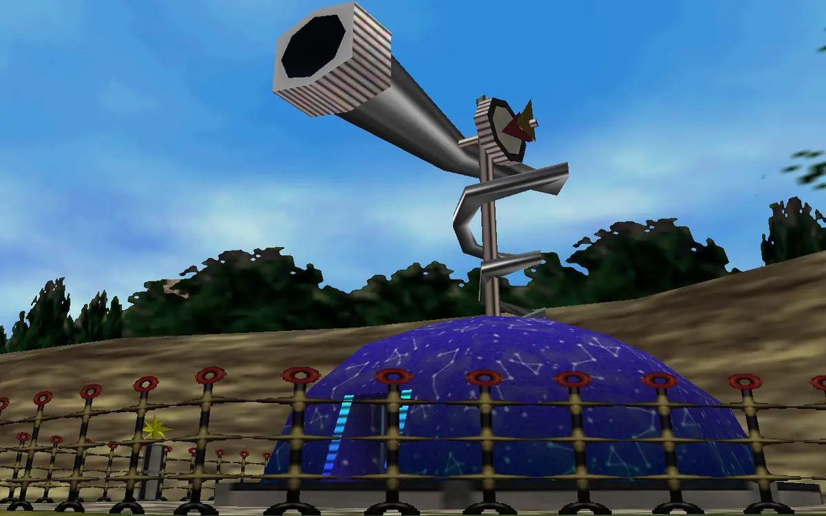 Observatorio de Clock Town em Majoras Mask no Nintendo 64