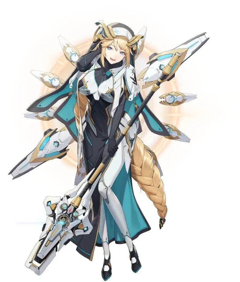Rapunzel, personagem de NIKKE, em arte oficial do jogo