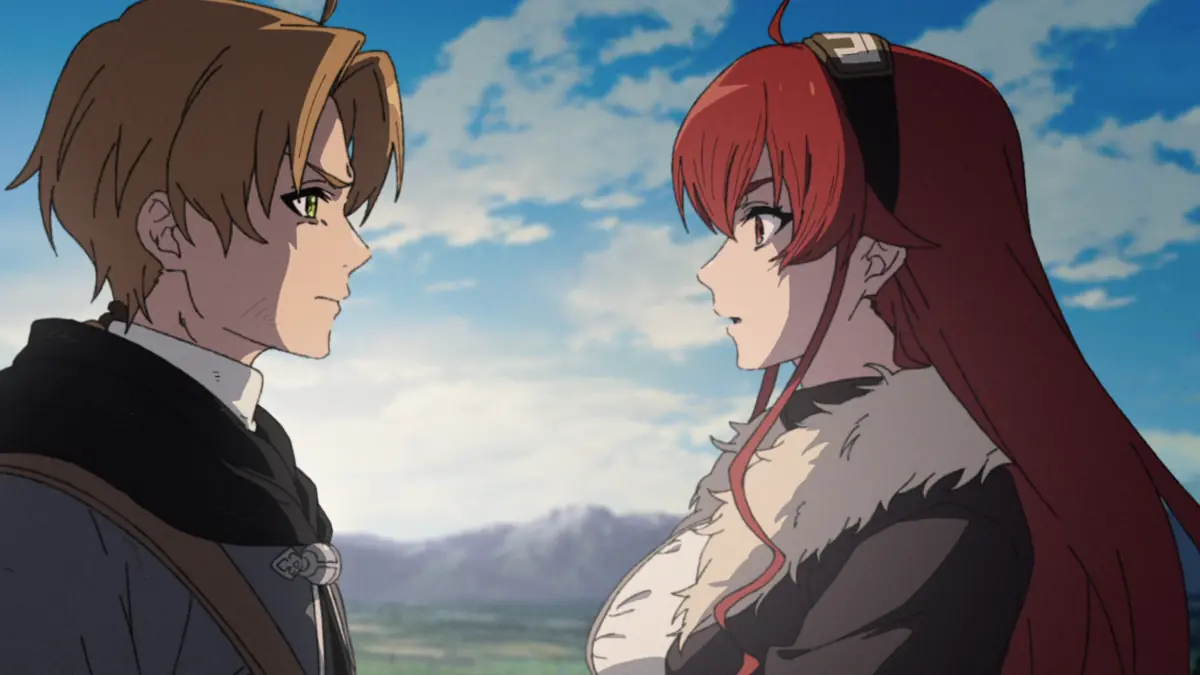 Rudeus reencontra Eris na linha do tempo do diario em Mushoku Tensei