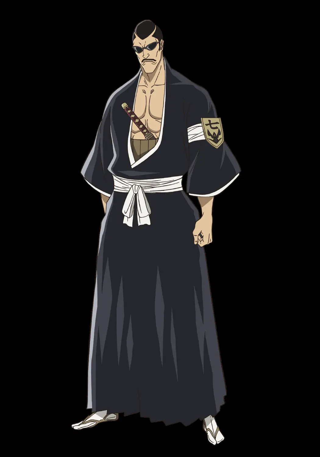 Tetsuzaemon Iba, capitão do 7º esquadrão do Gotei 13 no epílogo de Bleach