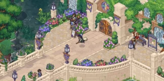 Lançamento de Witchbrook fica para 28 de janeiro de 2027, com versão de PS5 Lançamento de Witchbrook em 2027: estudante voa de vassoura no pátio do Witchbrook College